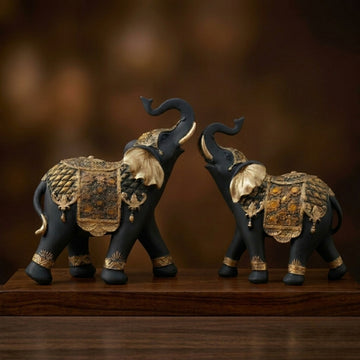 Premium Resin Elephant Pair for Home Decor
