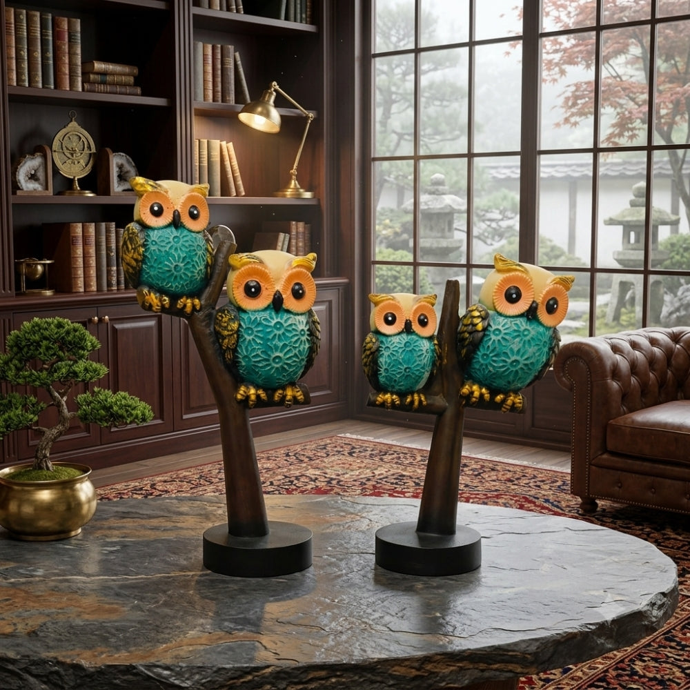 Premium Decorative Owl Family Figurines