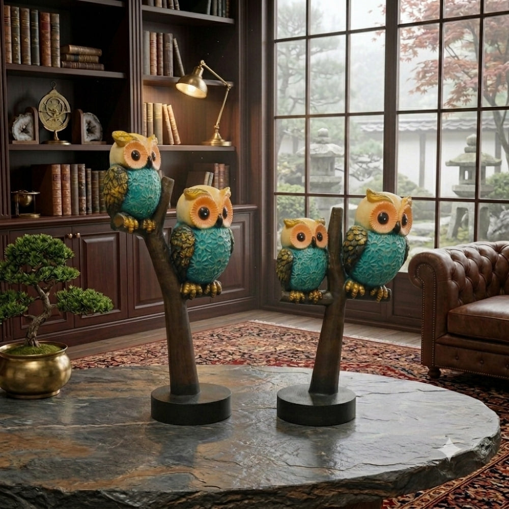 Premium Decorative Owl Family Figurines