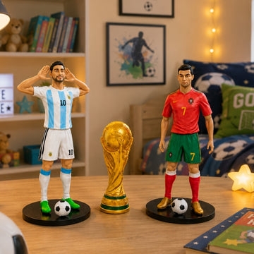 FIFA World Cup Trophy Replica & Football Legends Figurine Set