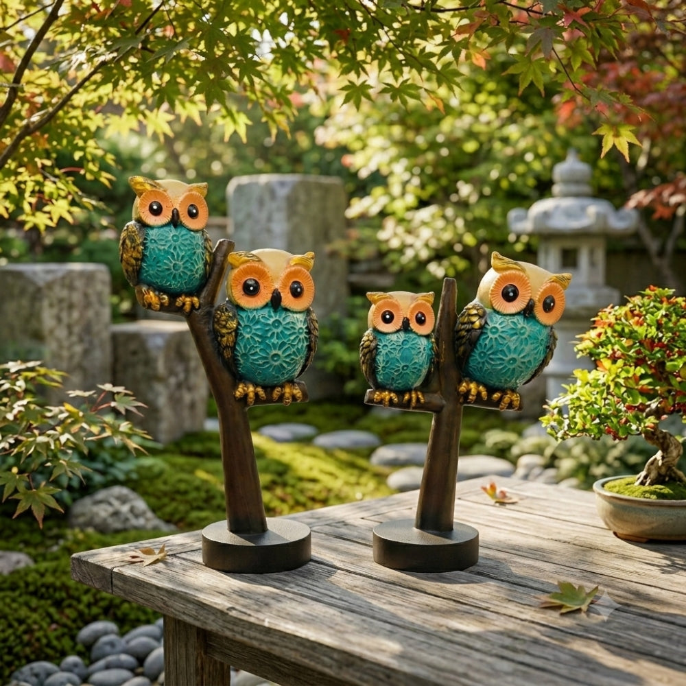 Premium Decorative Owl Family Figurines