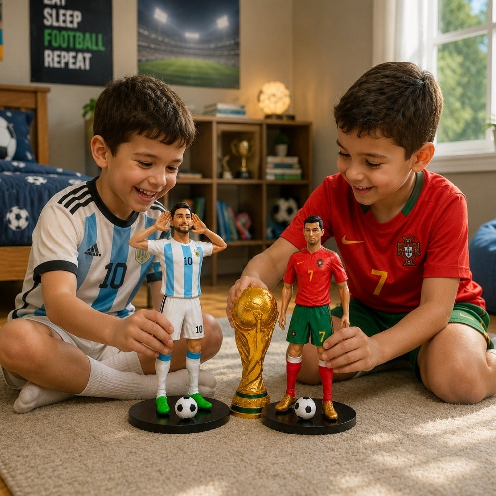 FIFA World Cup Trophy Replica & Football Legends Figurine Set
