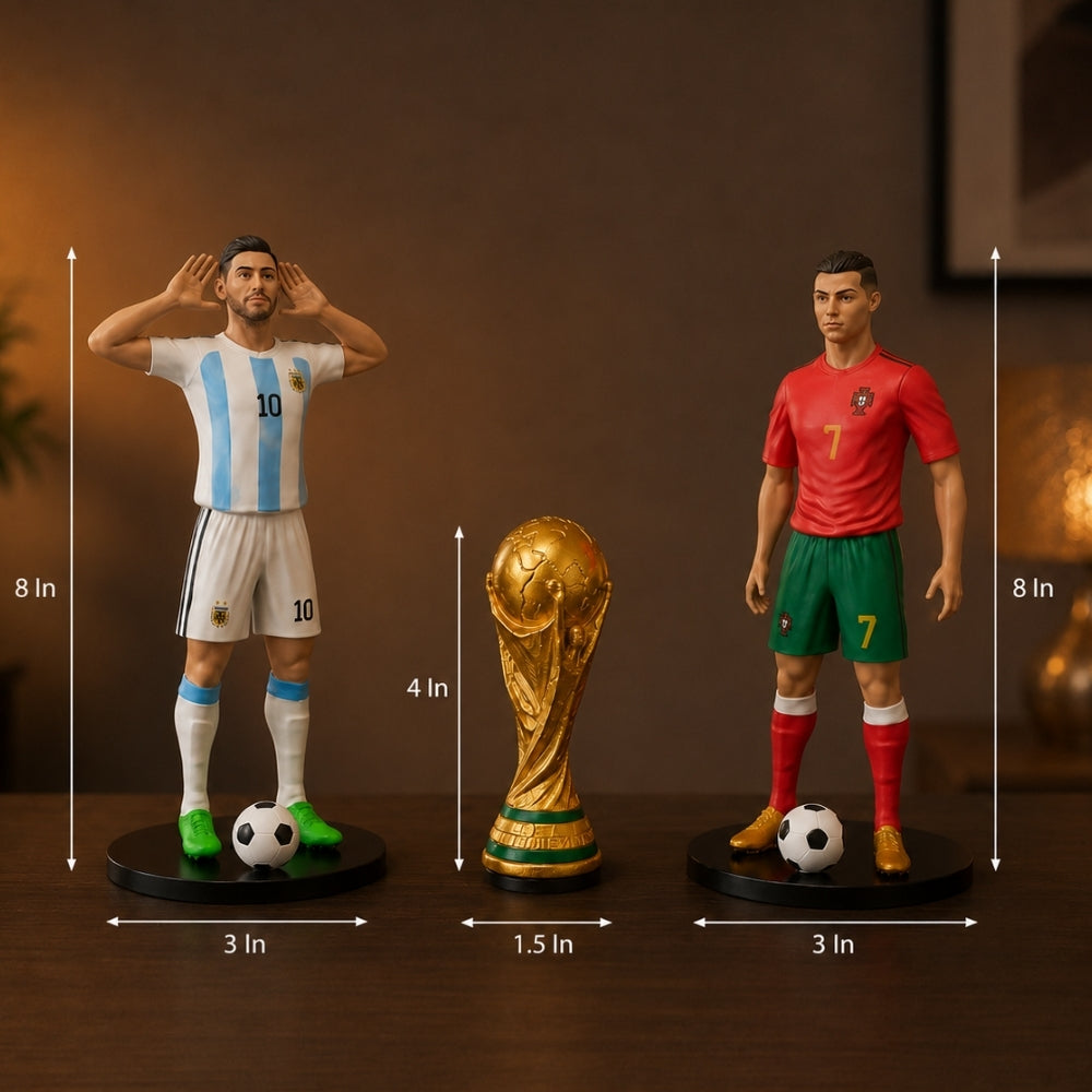 FIFA World Cup Trophy Replica & Football Legends Figurine Set
