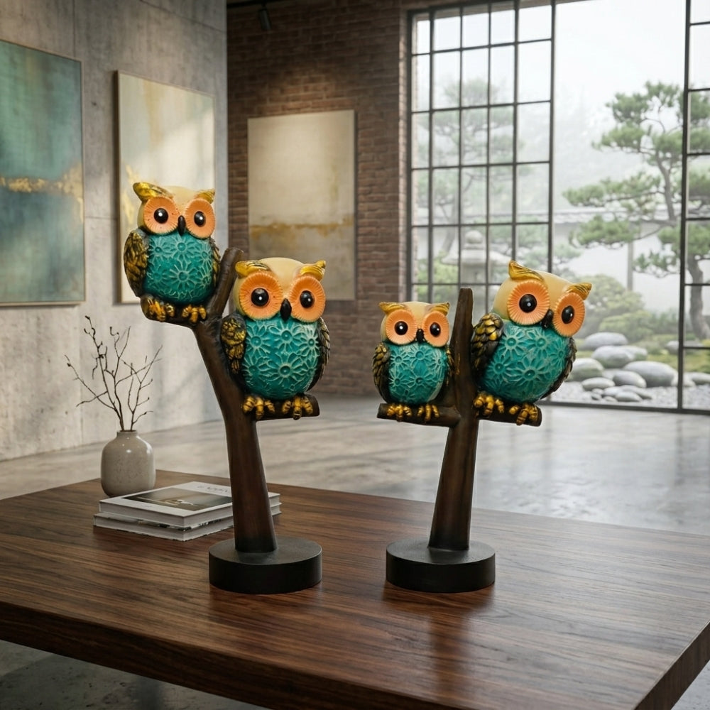 Premium Decorative Owl Family Figurines