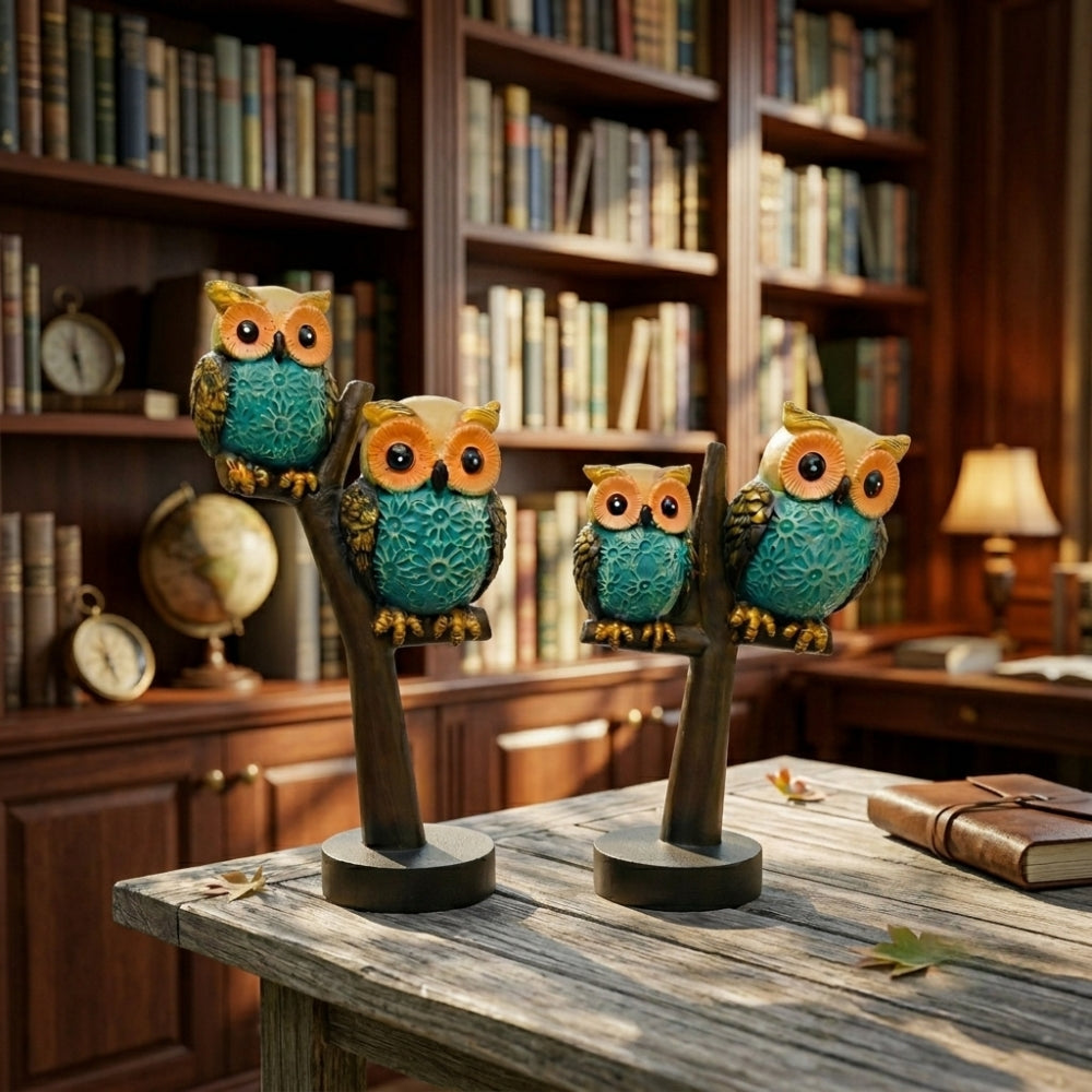 Premium Decorative Owl Family Figurines