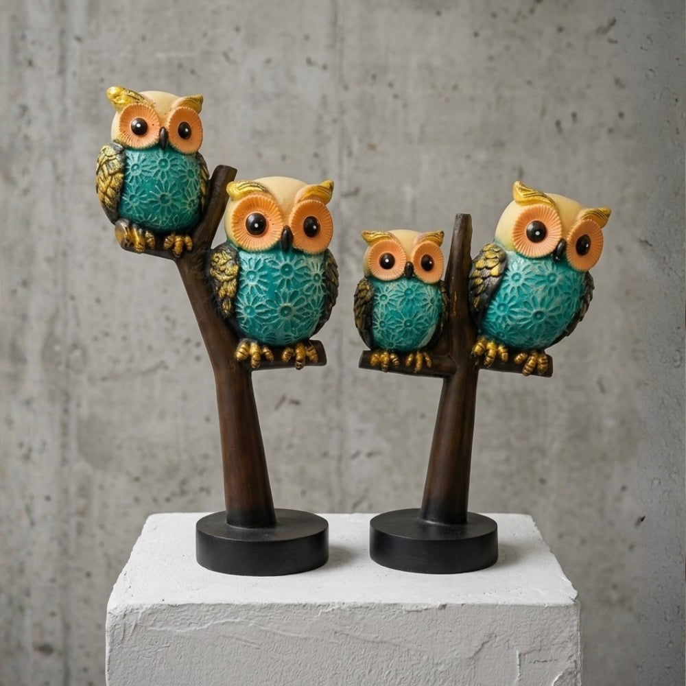 Premium Decorative Owl Family Figurines