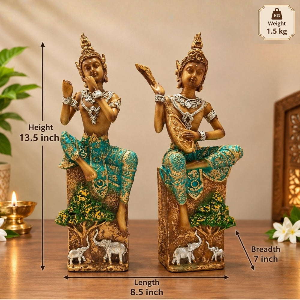 Premium Bansuri Buddha Statue for Home Decor