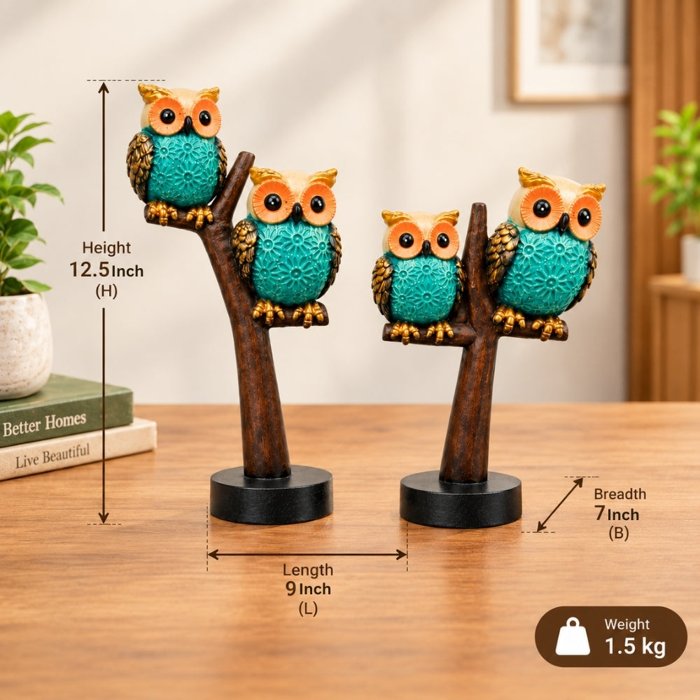 Premium Decorative Owl Family Figurines